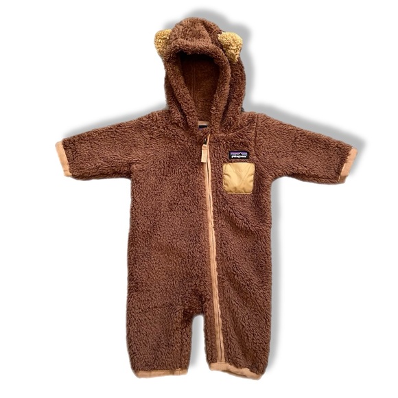 Patagonia Brown Fleece Kids One Piece - Picture 2 of 2